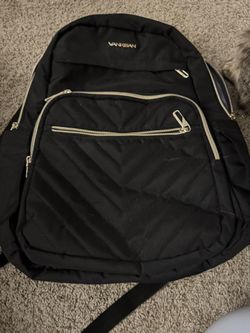Unisex Black Backpack 