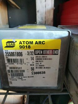 ESAB Atom Arc 9018-CM 3/32" 50 Lbs ESAB Atom Arc 9018 3/32" 50 Lb