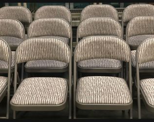 MECO Sudden Comfort Deluxe Fabric Padded Folding Chair Set,and Table!