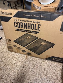 GoSports 3x2 Rustic Wood Cornhole Set