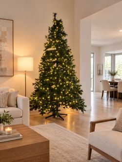 7.5-Ft Holiday Living Brighton Spruce | Premium Pre-Lit LED Tree | Full, Lush & Beautifully Illuminated.