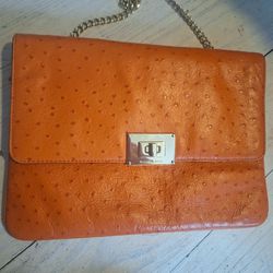 Michael Kors Ostrich Leather Overzised Clutch