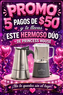 Espumador de leche y tetera para café espresso ☕️ princess house