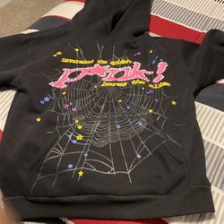Sp5der P*nk and Black hoodie 