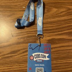 MLB Chicago Cubs Con 2025 Kids Lanyard With Pass