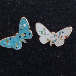 12 Kt. Gf Enameled Butterfly Pins