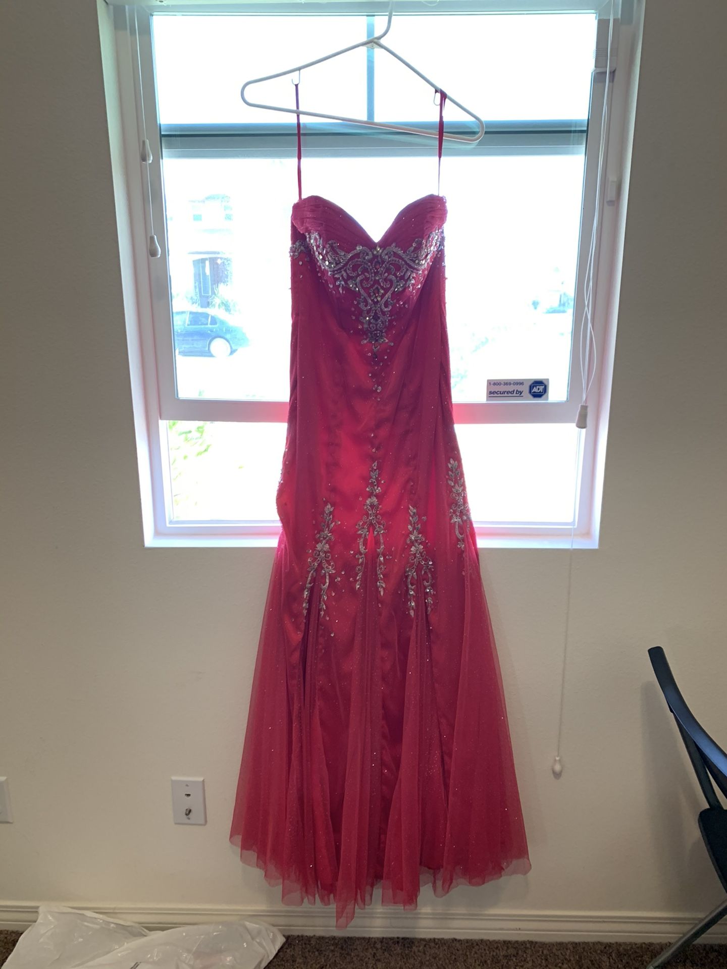 Hot Pink Crystal Dress For Event, Costume,Wedding, quinceanera, Private Party And More 