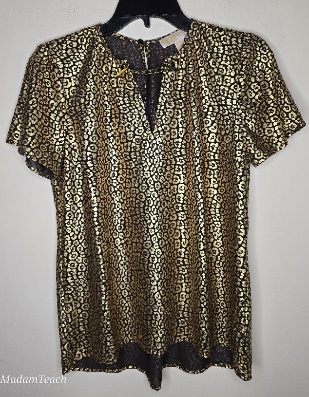 Michael Kors Women's Short Sleeve Top Blouse 