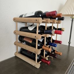 MCM Dansk Modular Beechwood Wine Rack Bottle Holder By Danish Designer Richard Nissen