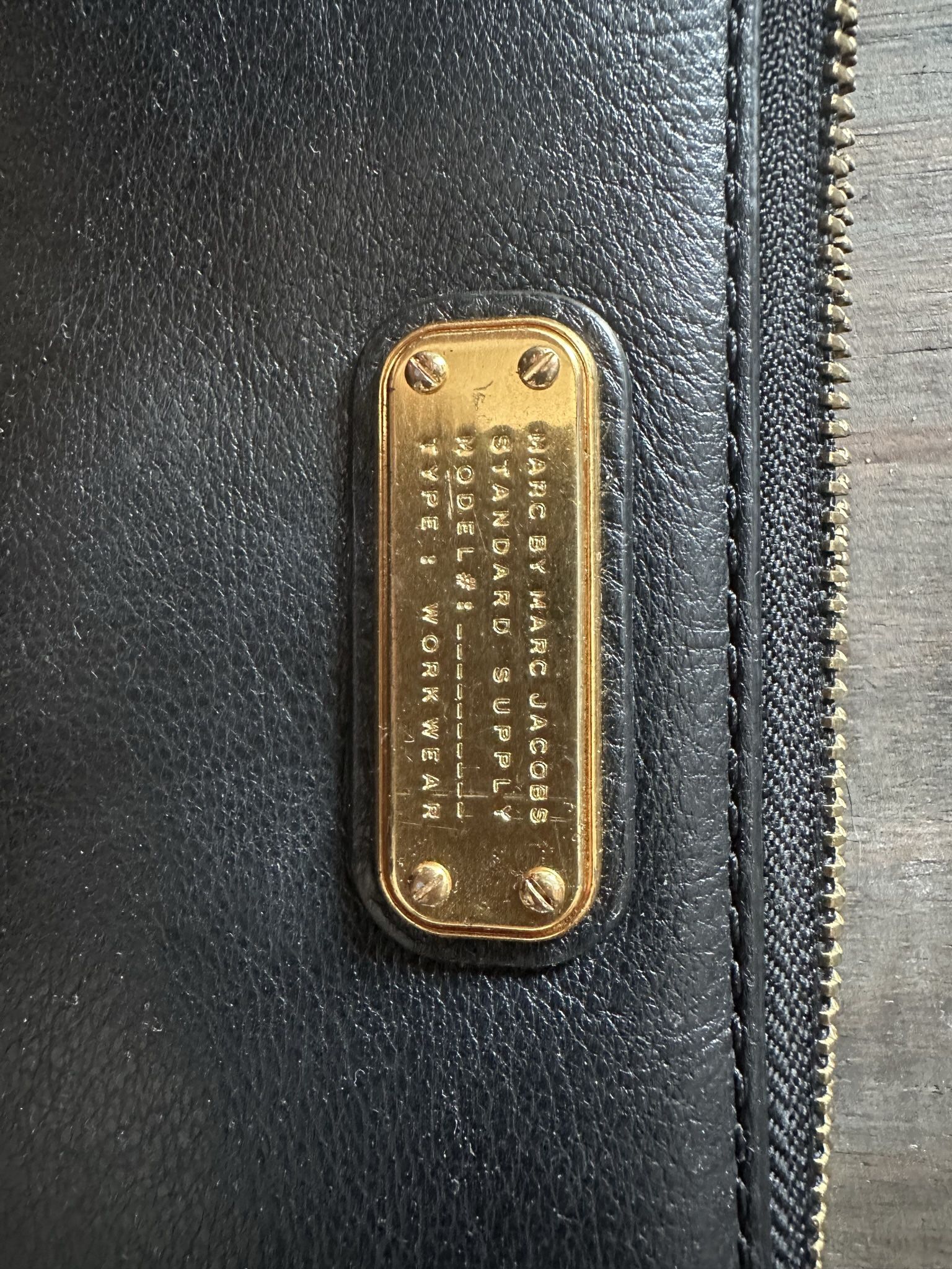 Marc Jacob’s Black Gold Zip Around Wallet
