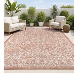Boho Medallion Outdoor Area Rug  8x 10