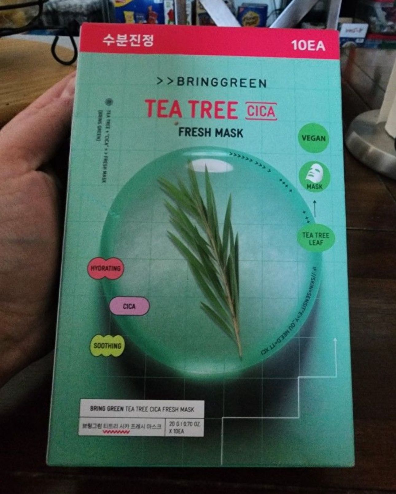 10pc Tea Tree Vegan Face Mask