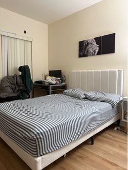 Bed-frame with mattress