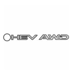 Rear Genuine Toyota Hatch Emblem Assembly Grade Power HEV AWD 75440-0E021 OEM