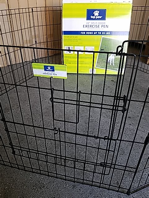 Top paw 24 inch top split door exercise pen