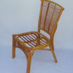 Vintage Mid Century Bamboo Rattan Accent Chair