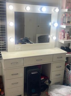 White vanity