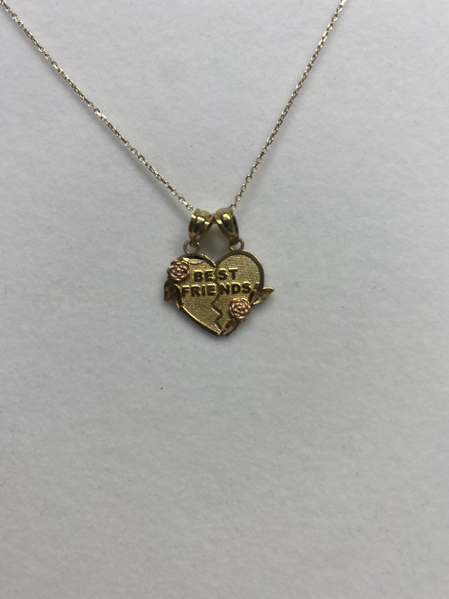10k Real Gold Chain & Pendant “best Friend”