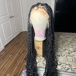 36 inch Boho Knotless Braided Wig – Human Hair – Brand New Lace