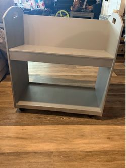 Kids rolling book shelf