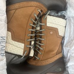 Brown North Face Snow Boots