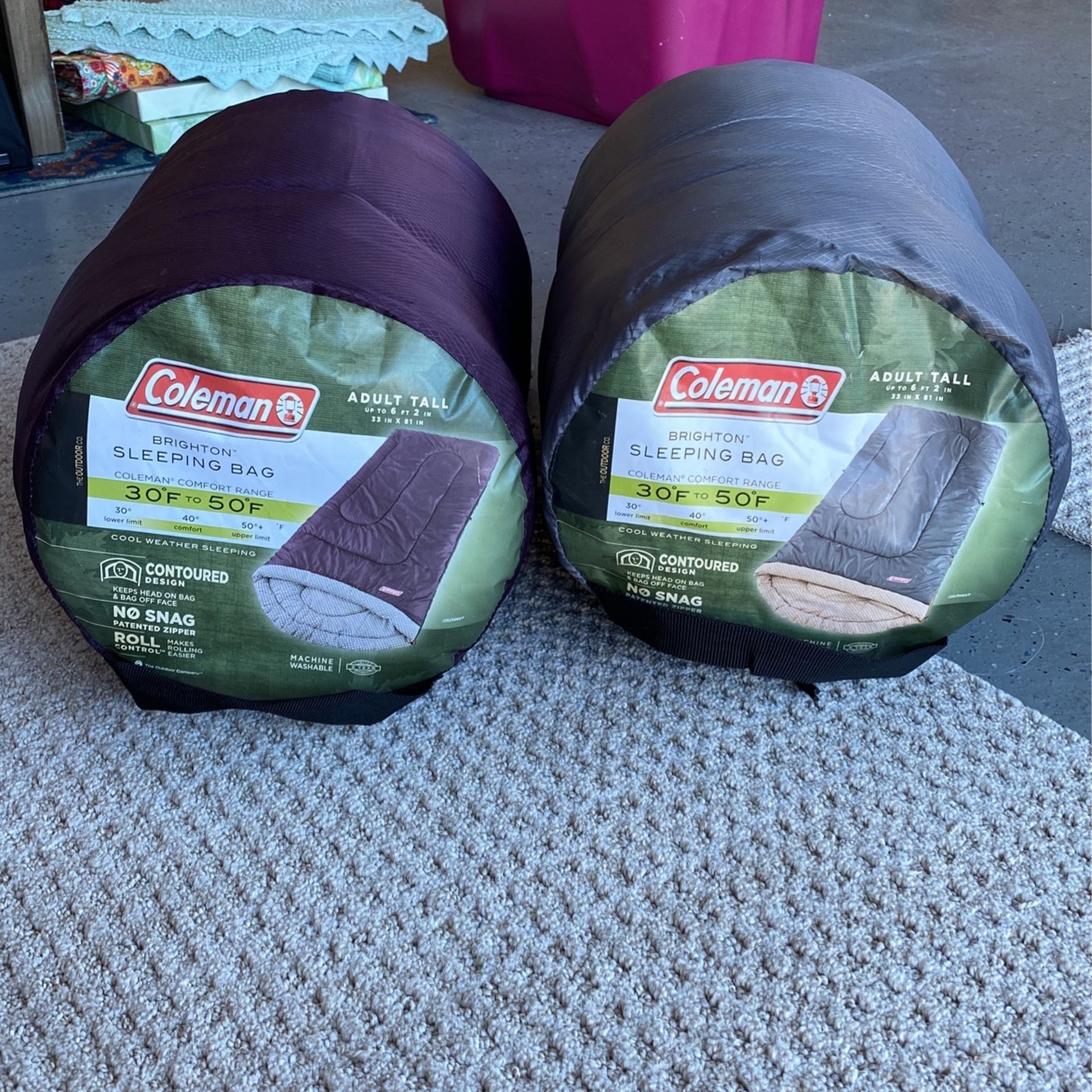 2 Coleman Sleeping Bags