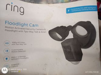 RING SECURITY CAMERA FLOODLIGHT CHIME AND RING ASSIST