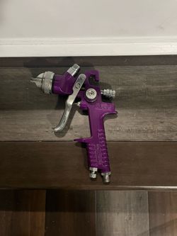 HVLP MAX 43PSI 3BAR Purple Gravity Feed Air Spray Gun Only for Painting Cars
