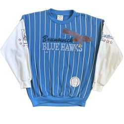 Vintage Adidas Brunswick Blue Hawks Crewneck Sweater With Tags Size: M