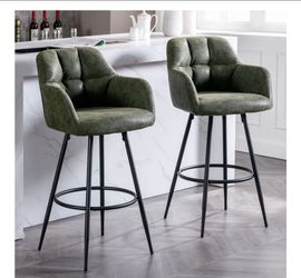 Modern Bar Stools with Back Set of 2