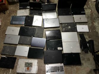 Bulk Lot 30+ Laptops Dell HP Lenovo Apple Asus Mixed Parts Repair Scrap AS-IS