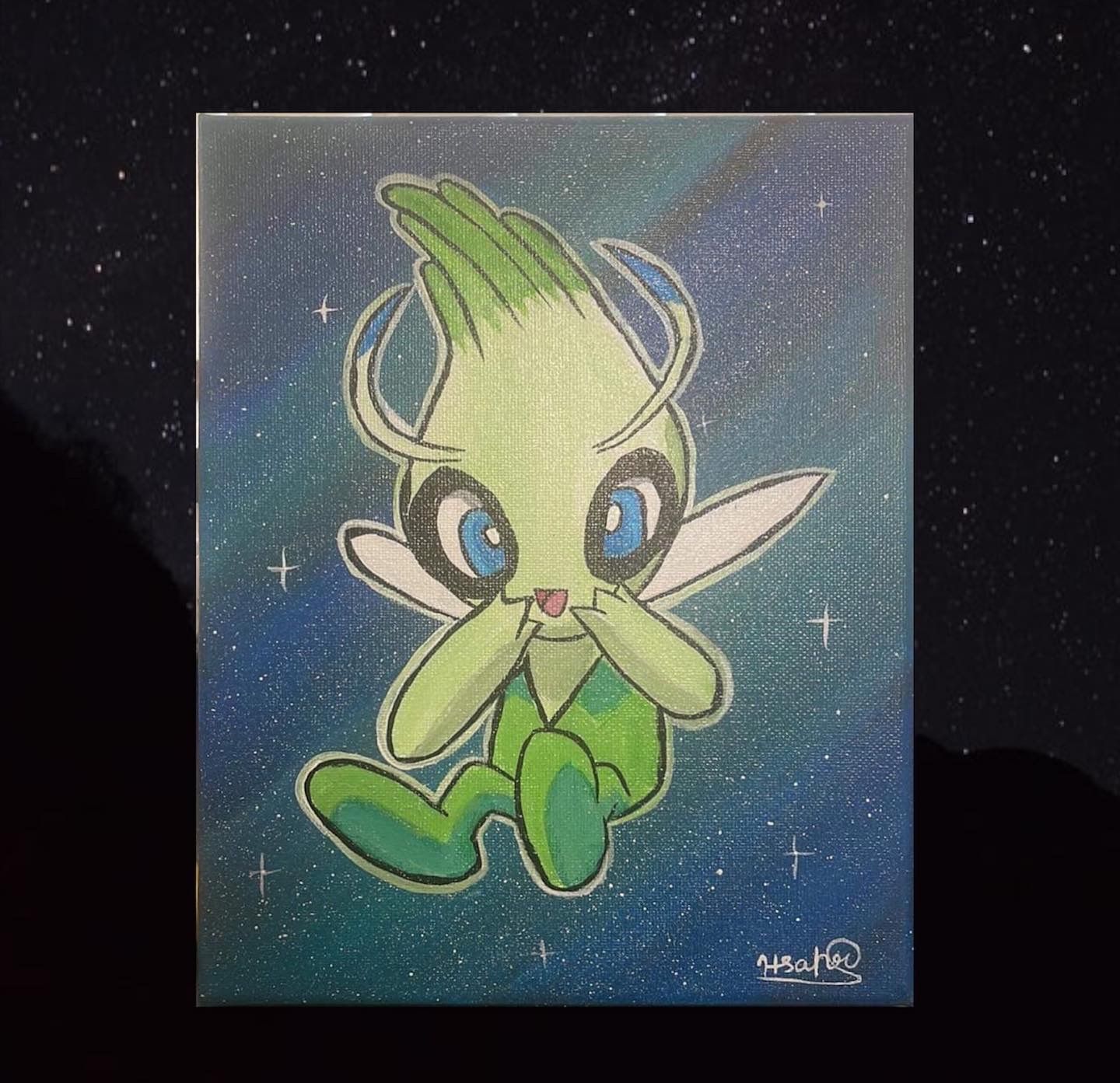 Pokémon Celebi Painting -Made To Order