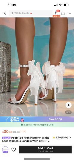 BRAND NEW NEVER WORN ! High Heel Bow