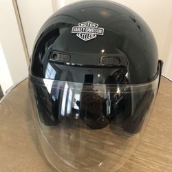 Harley Davidson, Motorcycle Helmet, Jet Face, Shield, Great Condition. Size Large.