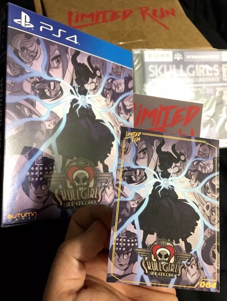 Skullgirls 2nd Encore PS4 Limited Run Game + Gold Card + Extras