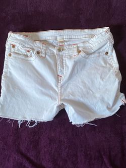 true religion white shorts size 34