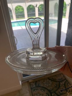 Vintage L.E. Smith Clear Pressed Glass Heart Handle pick up in Coral Springs 33071