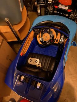 Blue BUGATTI power wheels !