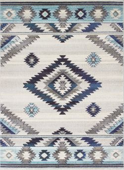 New Bone Southwestern Rug