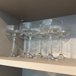Cocktail Coupe Glasses Like New Set Of 6