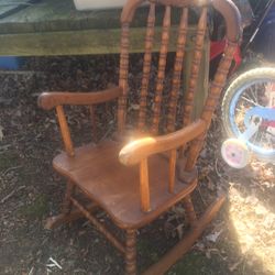 Nice Kids Wooden Rocking Chair Only $20 Firm