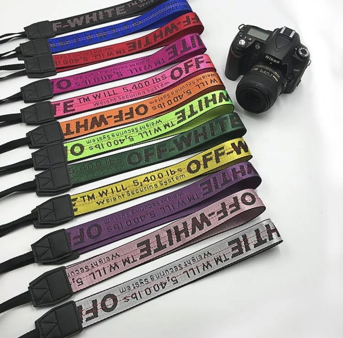 “Off-White” Camera Strap For Canon Lumix Nikon Sony Panasonic Fujifilm Olympus