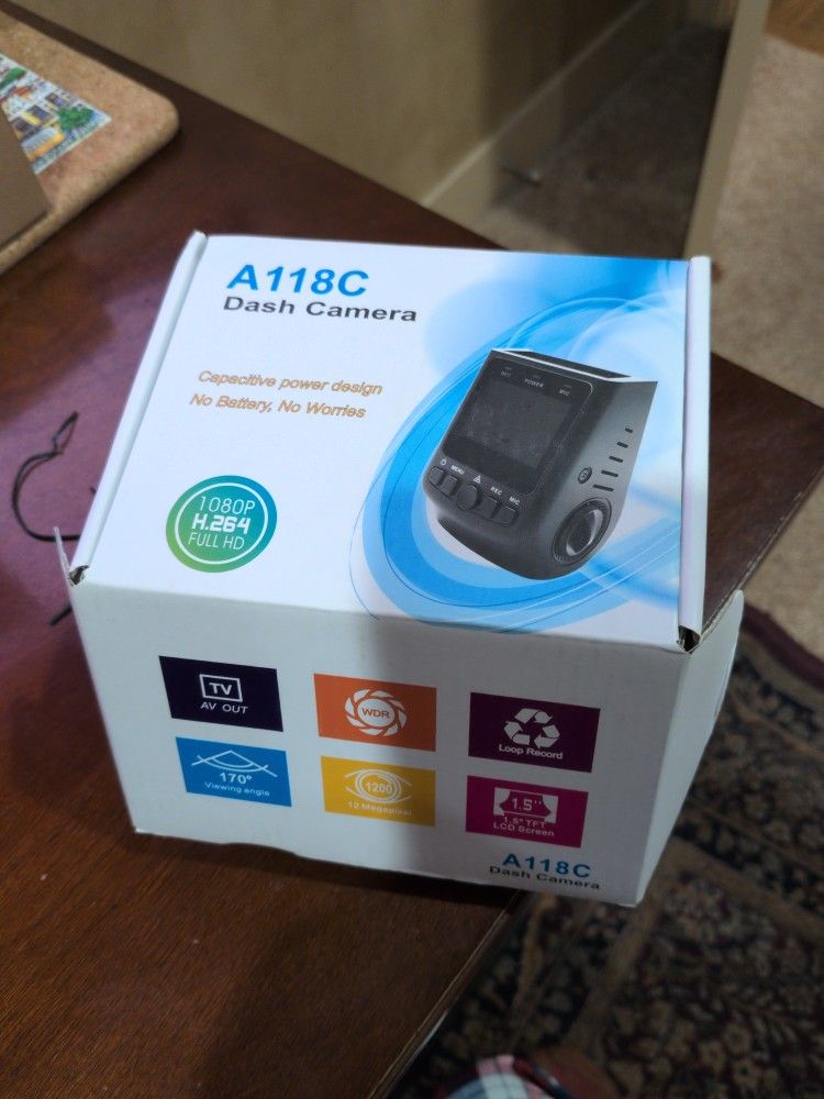 A118-C 1080p HD Car Dash Camera + 32GB MicroSD Card + Mounting Kit