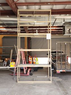 Tall shelving 12'6" tall 32" wide 70" wire shelving