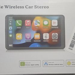 Brand new portable wireless car stereo with backup camera car play and android auto screen mirroring