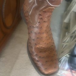 Original Roper Western Ostrich Boots Size 7