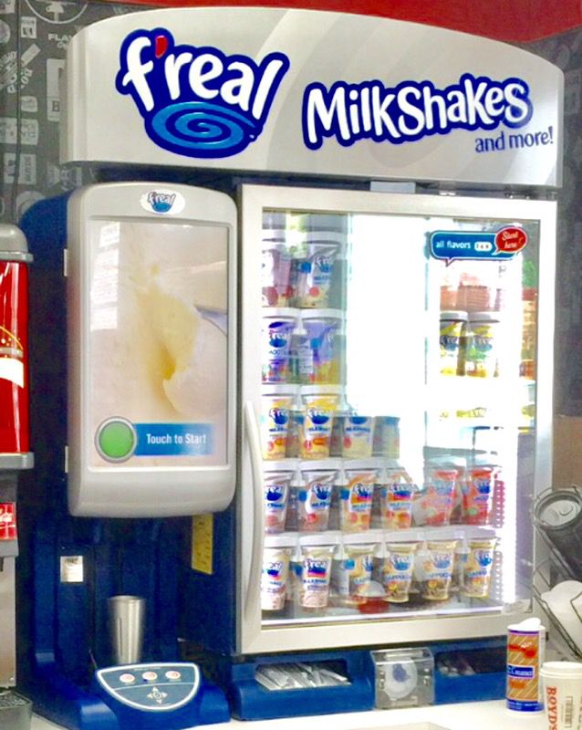 F'Real Milkshake Blender Bar  Vending machine design, Milkshake