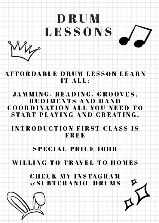 Drum lessons