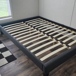 Queen Padded Bed Frame & Mattress