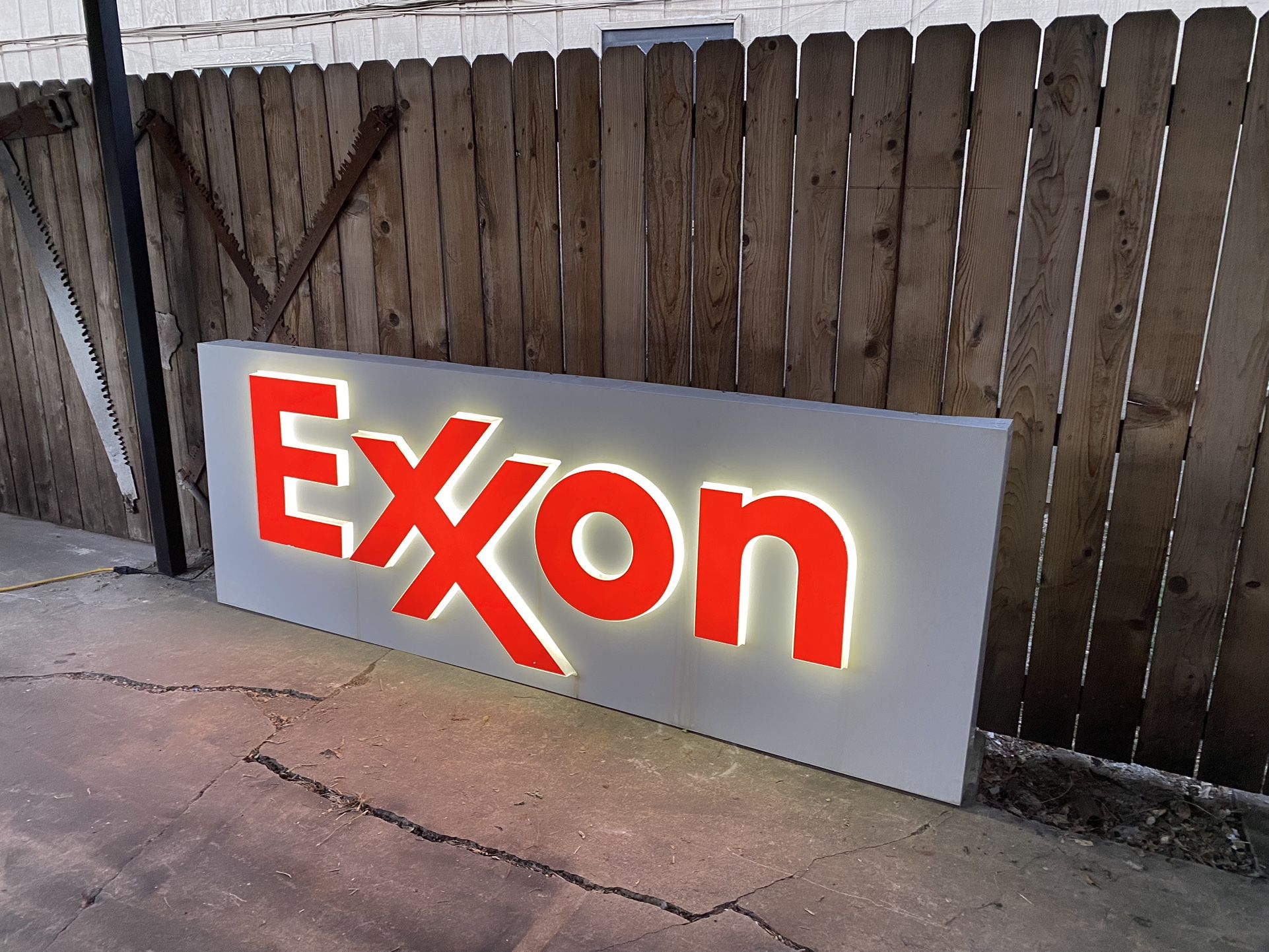 Huge Exxon Store LED Illuminated Sign